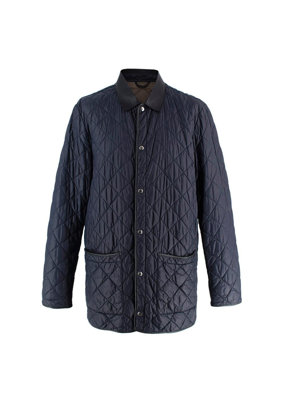 Dunhill Navy Quilted Jacket