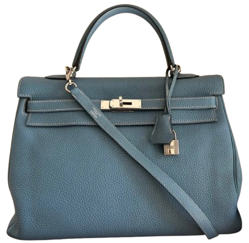 Blue Jeans Togo Leather Kelly Bag