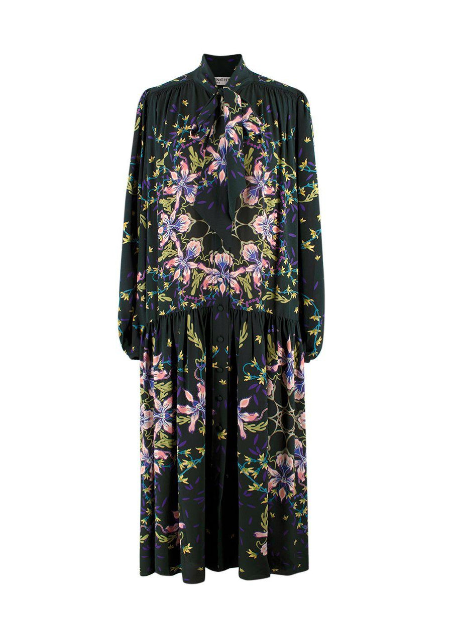 Givenchy Dark Green Floral-print Dress