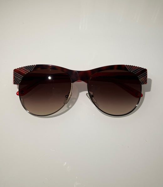 Versace Red Half Rim Sunglasses