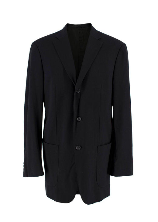 Jil Sander Black Single Breasted Wool Blend Blazer
