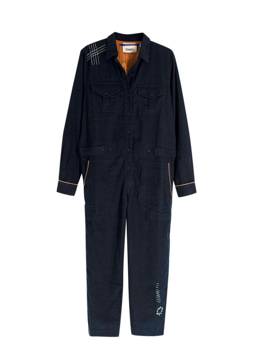 CHUFY Navy Corduroy Frank 'Find Me In Berlin' Jumpsuit