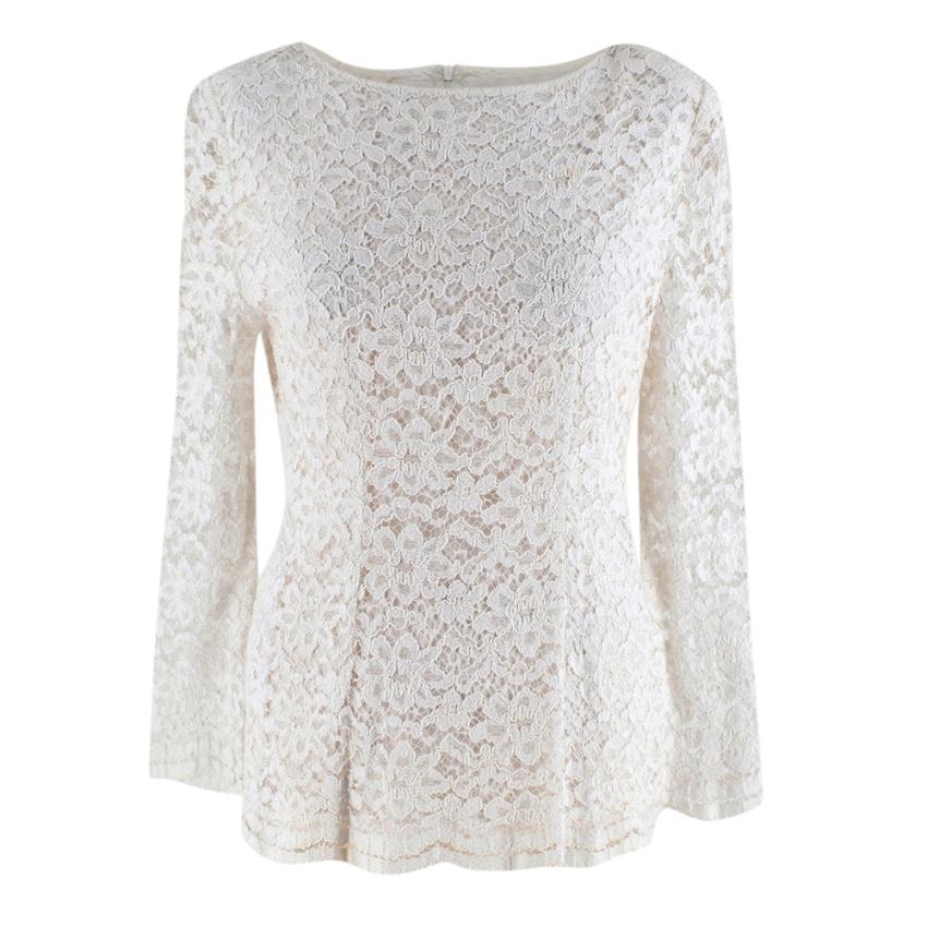 Romiga Ivory Lace Long Sleeve Top