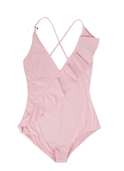 Marysia Pink Ruffle Swimsuit