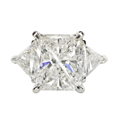 Verde 4ct IGI Lab-grown Radiant Cut G Colour Diamond Ring