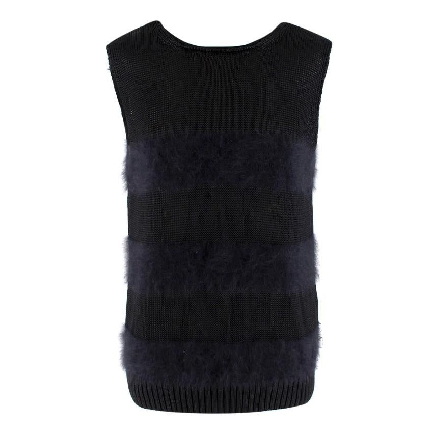Balenciaga Black Angora Blend Knit Vest