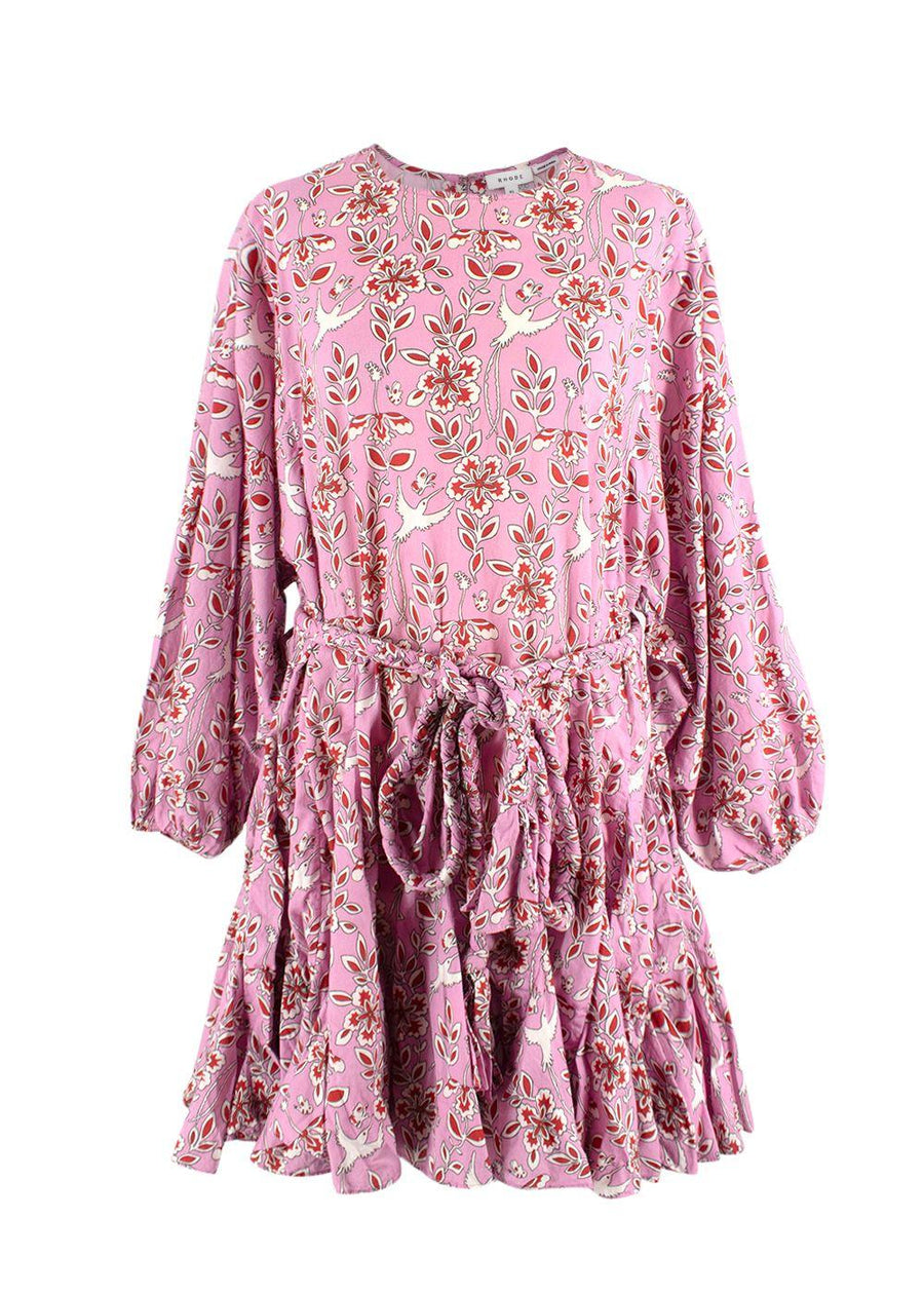Rhode Ella Bird-Print Cotton Dress