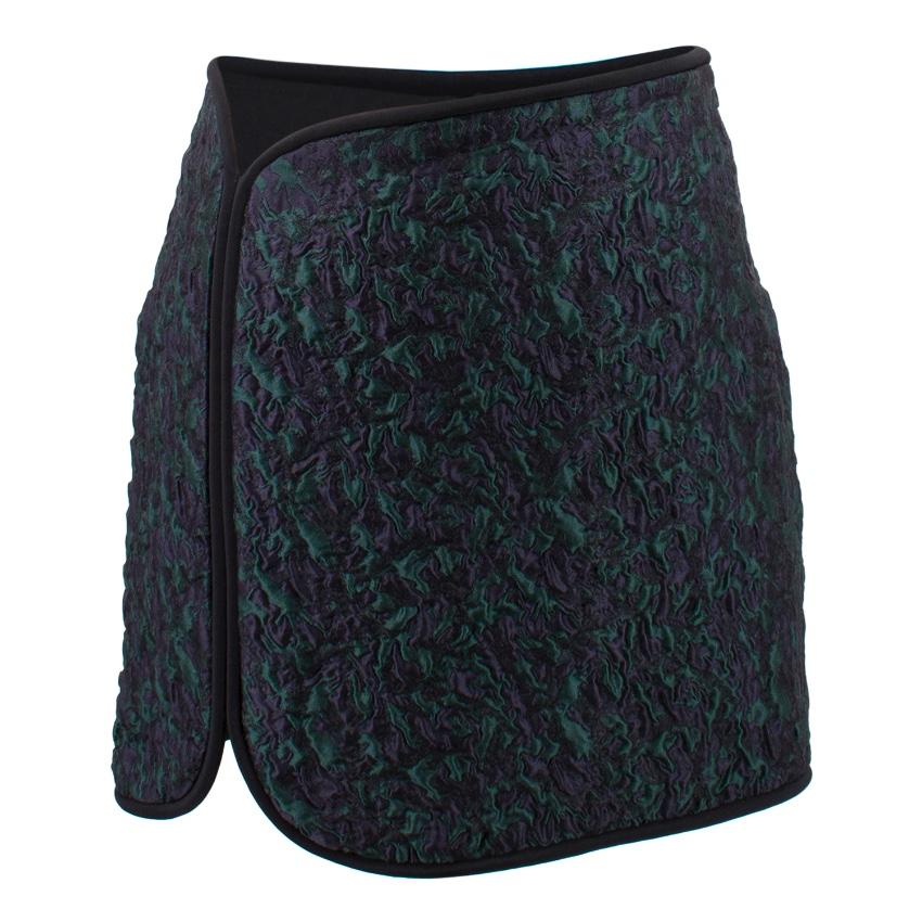 Phillip Lim Green and Navy Textured Skirt