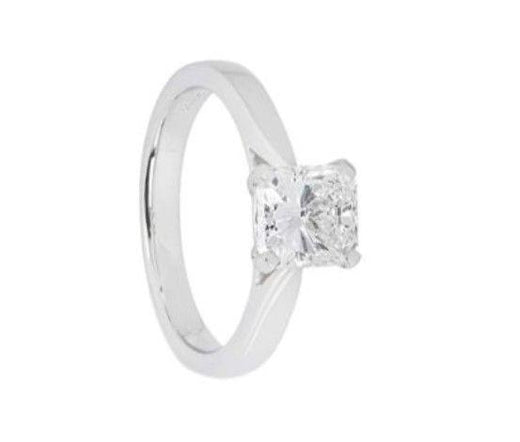 Bespoke Platinum Radiant Cut Diamond Ring