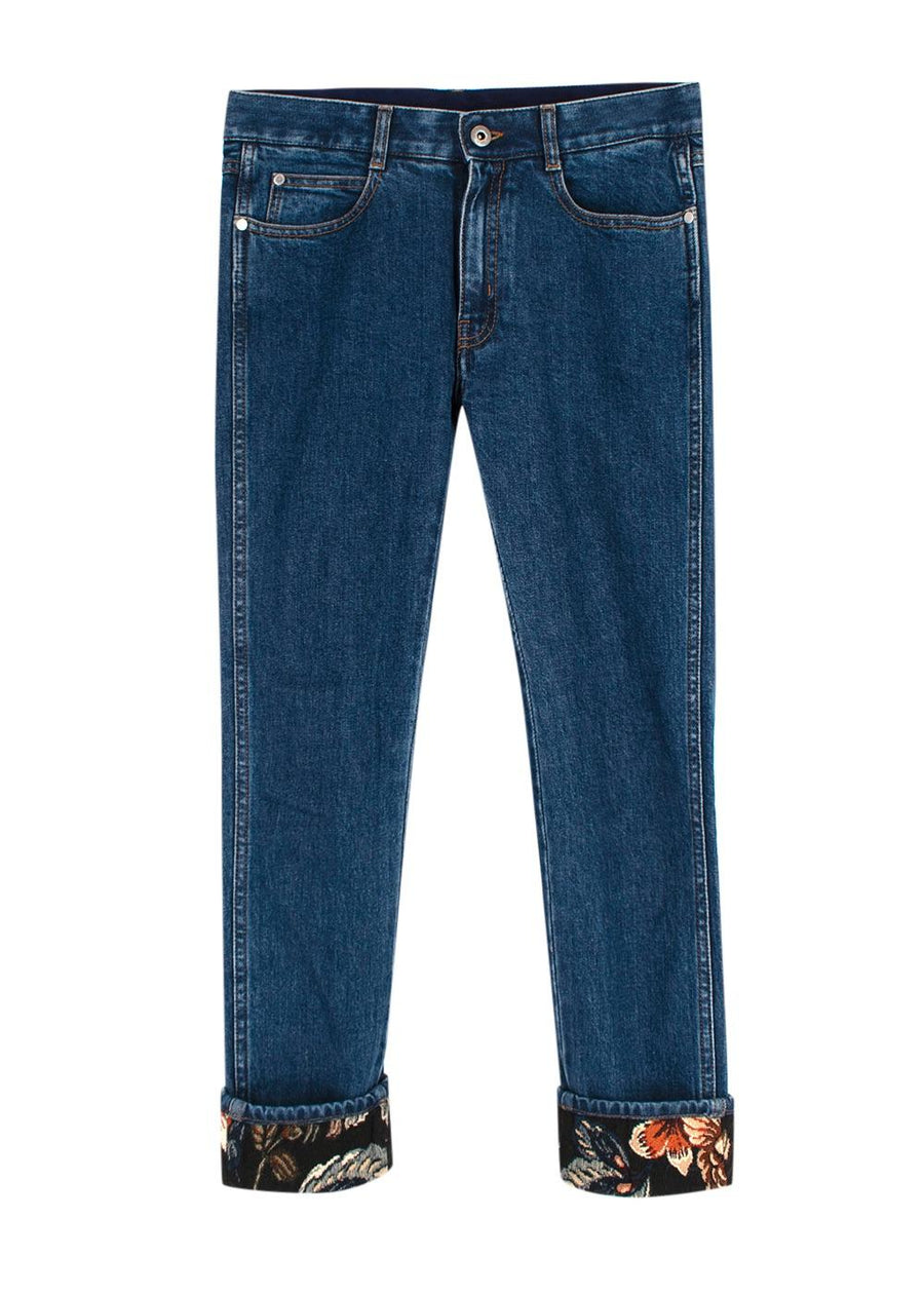 Stella McCartney Embroidered Hem Boyfriend Jeans