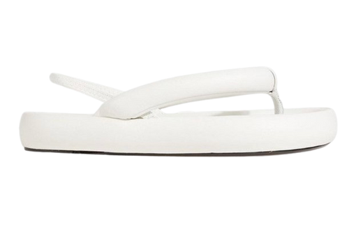 Isabel Marant White Leather “Orene” Platform Sandals
