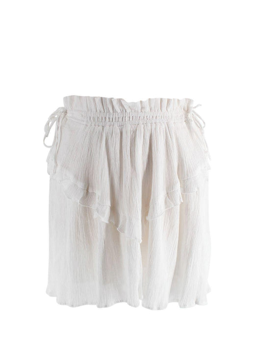 Isabel Marant Etoile White Ruffled Mini Skirt