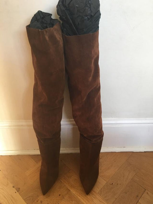 Saint Laurent Niki suede over-the-knee boots