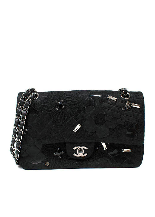 Chanel Black Metier D'Arts Embellished Medium Flap Bag