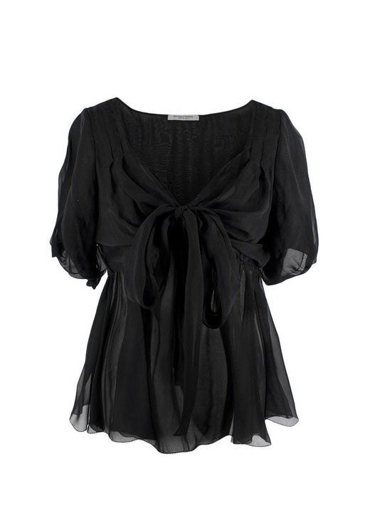 Bottega Veneta Black Silk Blouse
