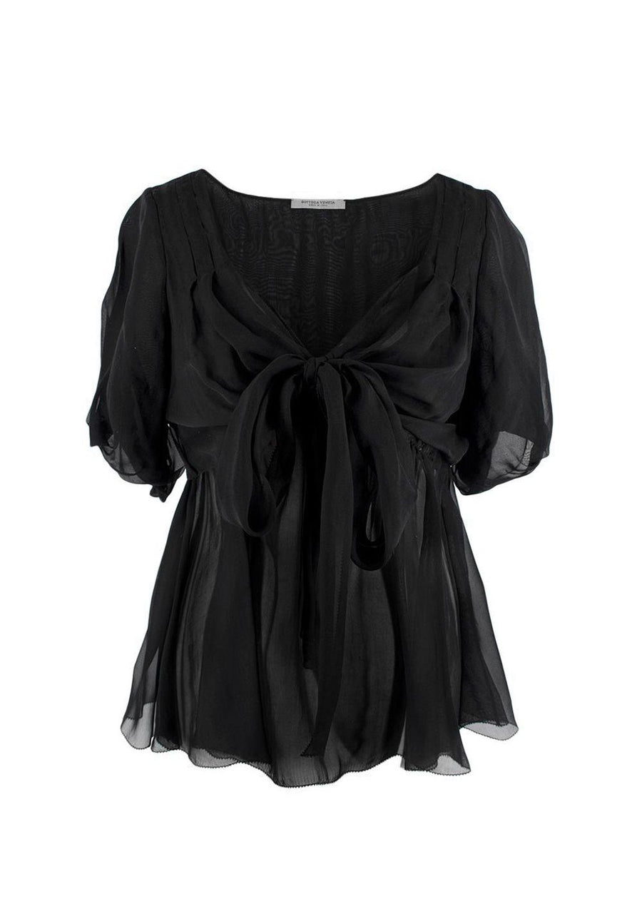 Bottega Veneta Black Silk Blouse