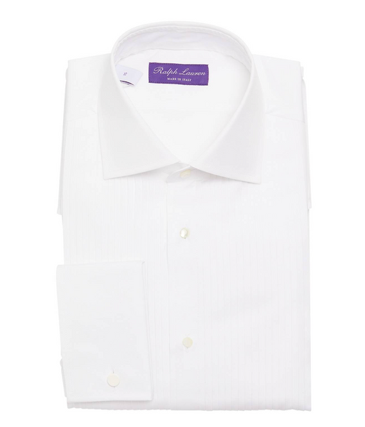 Ralph Lauren Purple Label Pleated Tuxedo Shirt