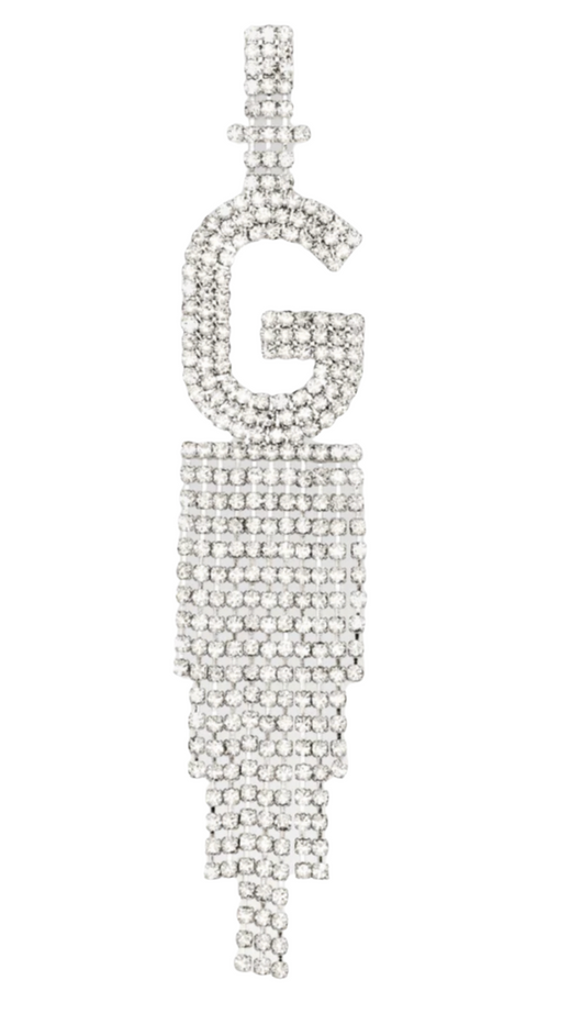 Retrofête Silver "G" Alphabet Earring