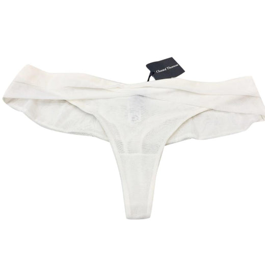 Chantal Thomass Ivory Tulle Fluted Thong