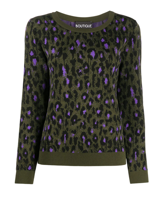 Leopard Print Knitted Top