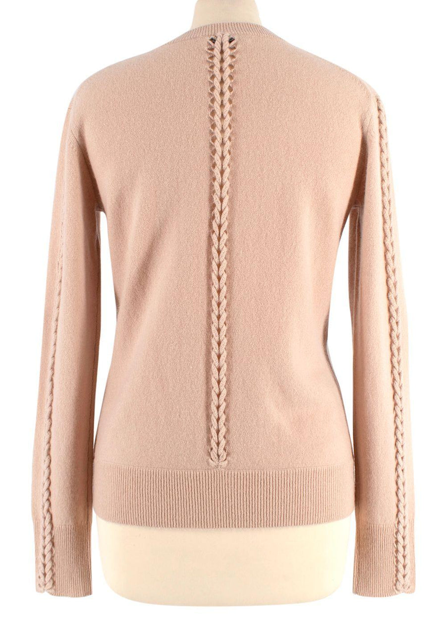 Altuzarra beige cashmere braided trim jumper