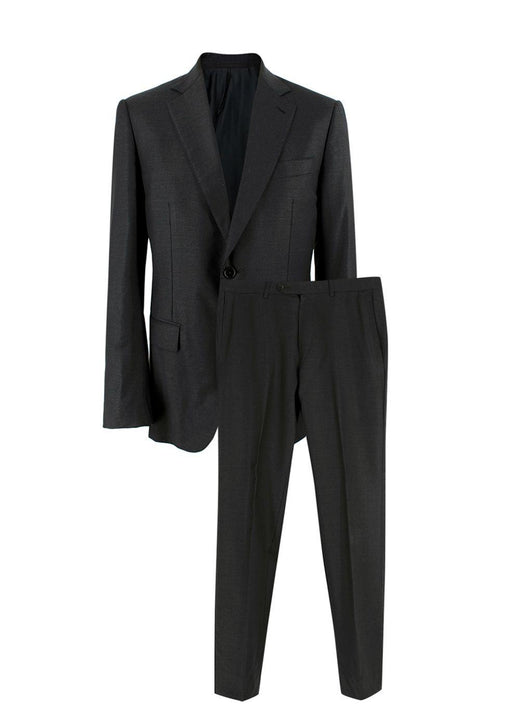 Ermenegildo Zegna Charcoal Single Breasted Wool Suit