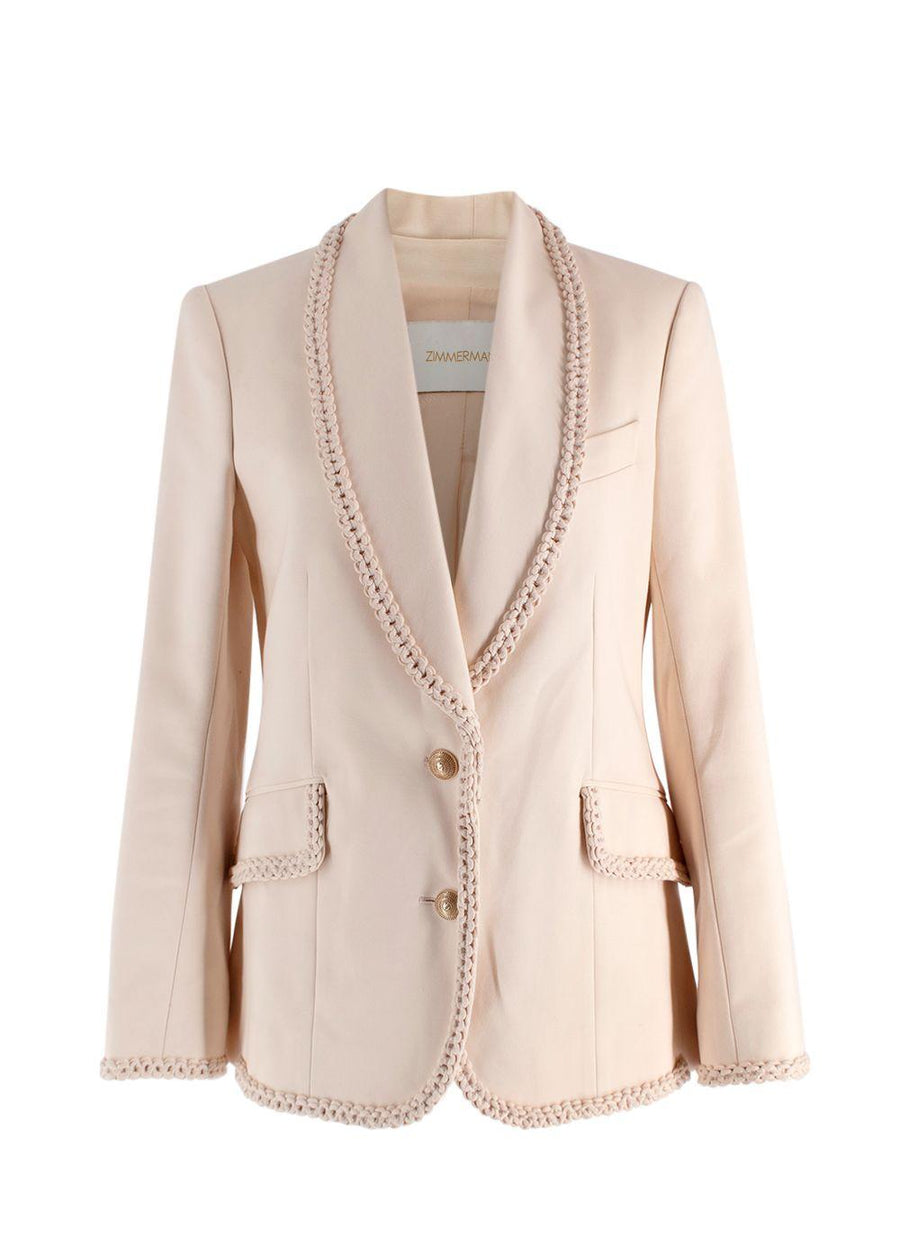 Zimmermann Beige Braided Trim Blazer