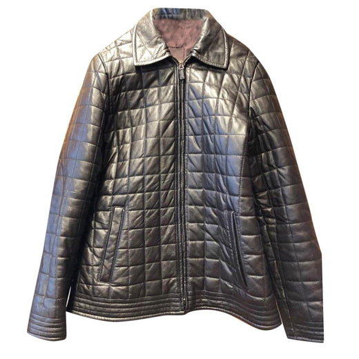 Mulberry Chocolate Brown quilted leather jacket