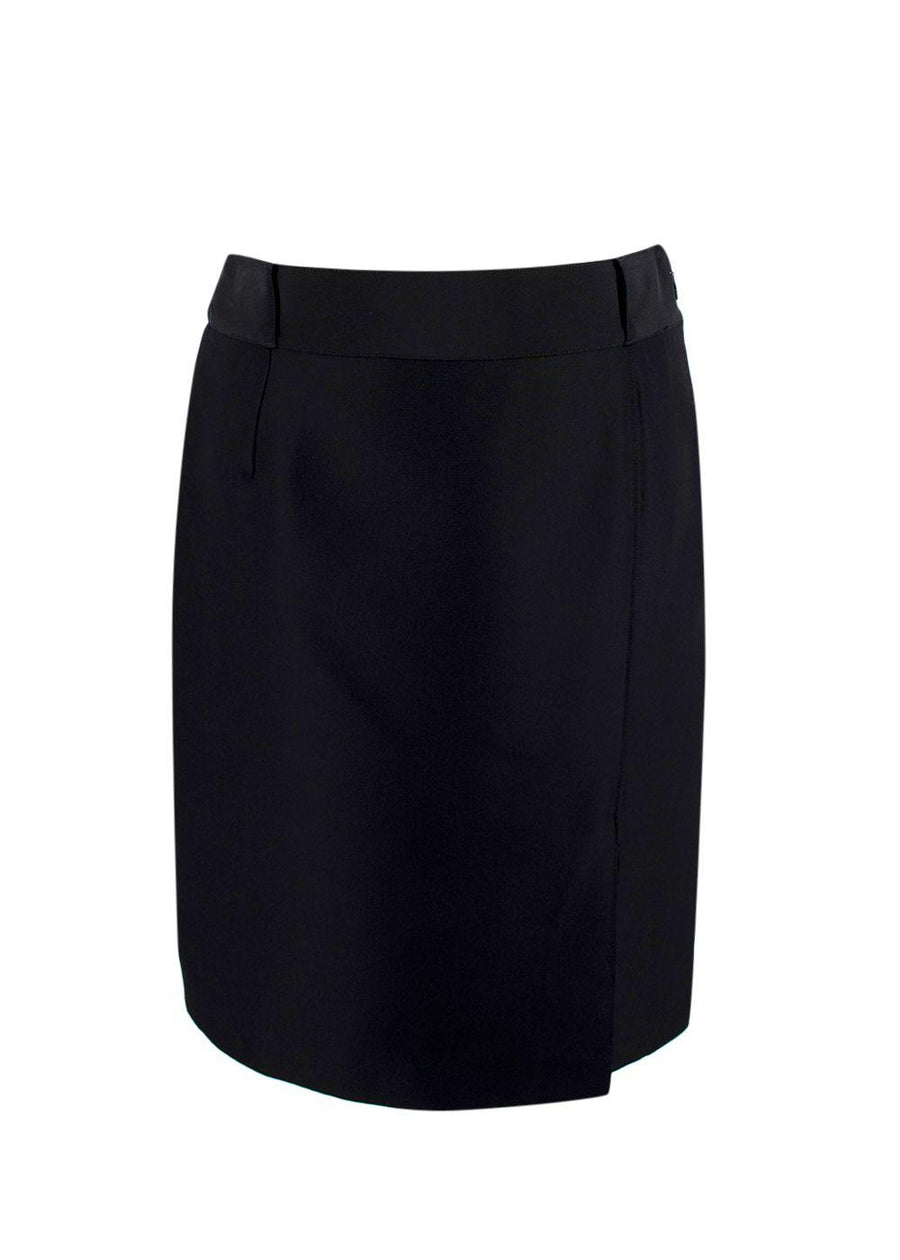 Gucci Black Silk Blend Midi Skirt