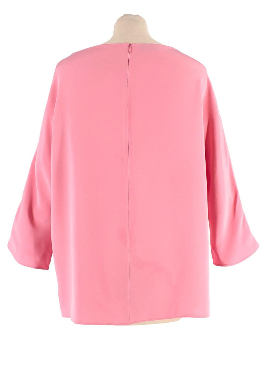 AKRIS Pink Mulberry Silk Top