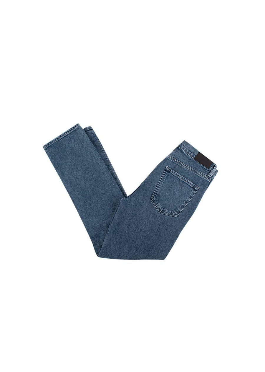 Mid-wash denim Morgan straight leg jeans