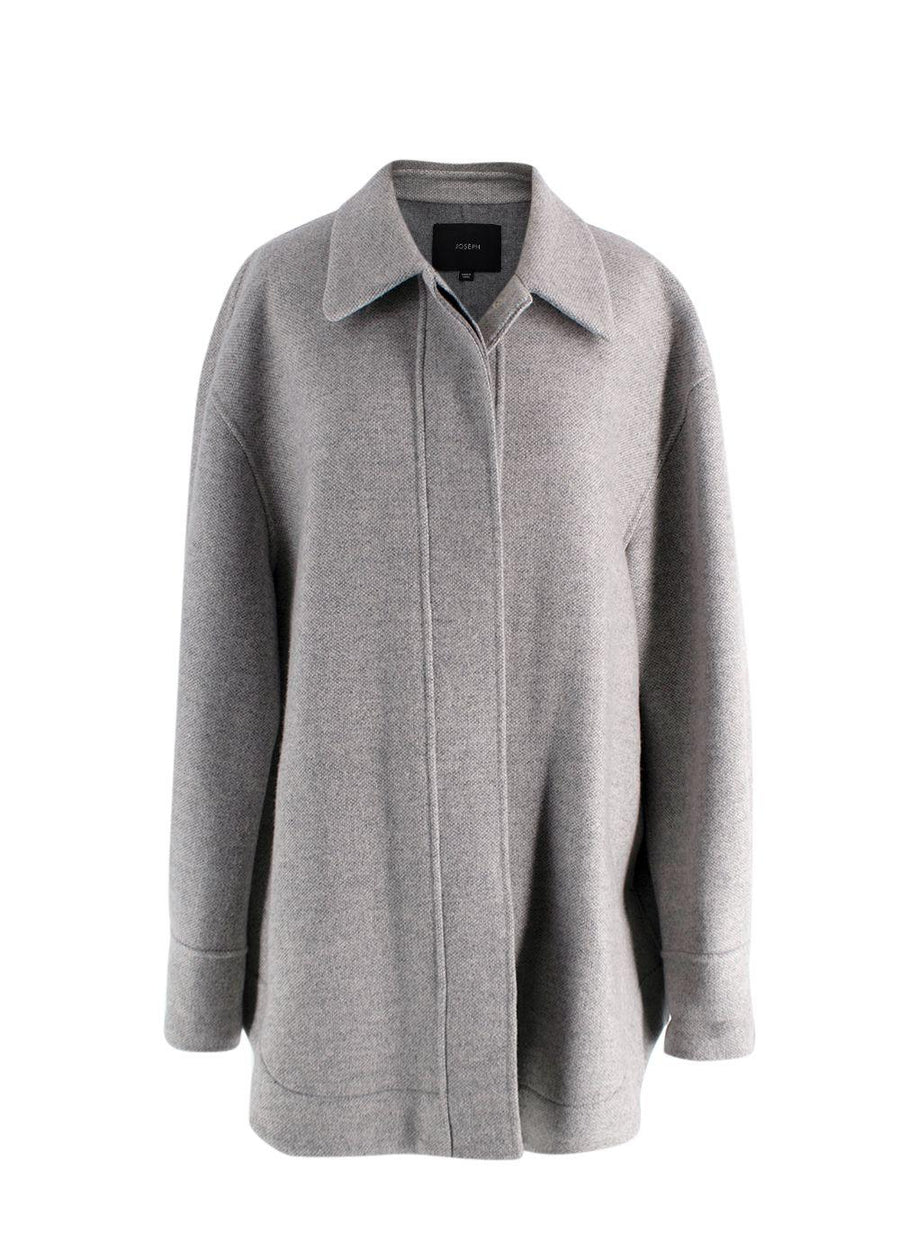 Joseph Light Grey Compact Coating Jade Jacket