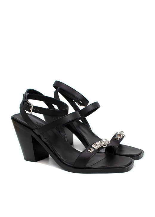 Hermes Black Leather Ivresse Sandals