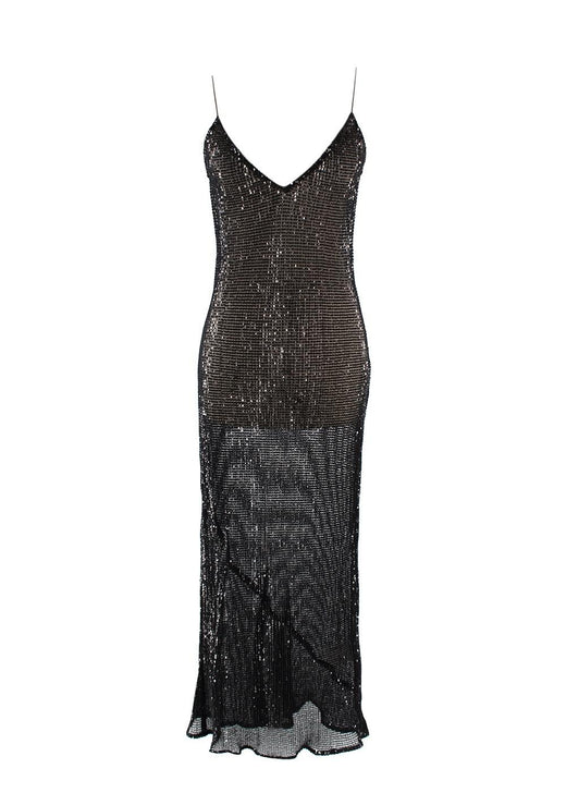 Georgia Alice Black Sequin Sheer Night Pageant Dress