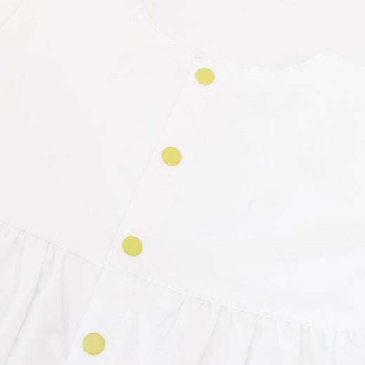 2 Angels girl's white dress with embroidered flowers