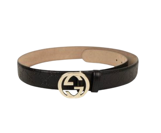Gucci Black Leather Belt