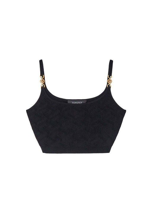 La Greca Medusa Jacquard Crop Top