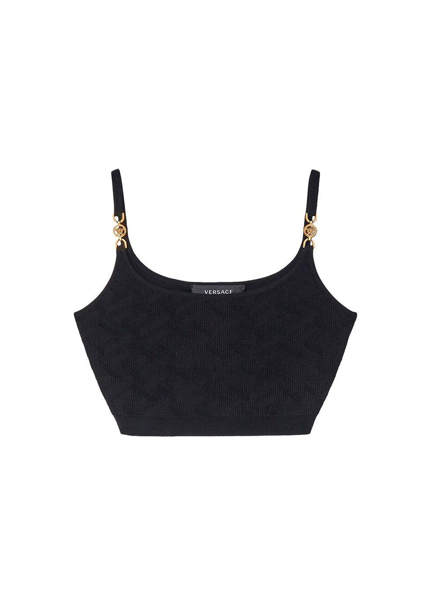 La Greca Medusa Jacquard Crop Top