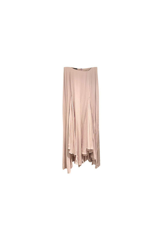 Lilac silk crepe waterfall skirt