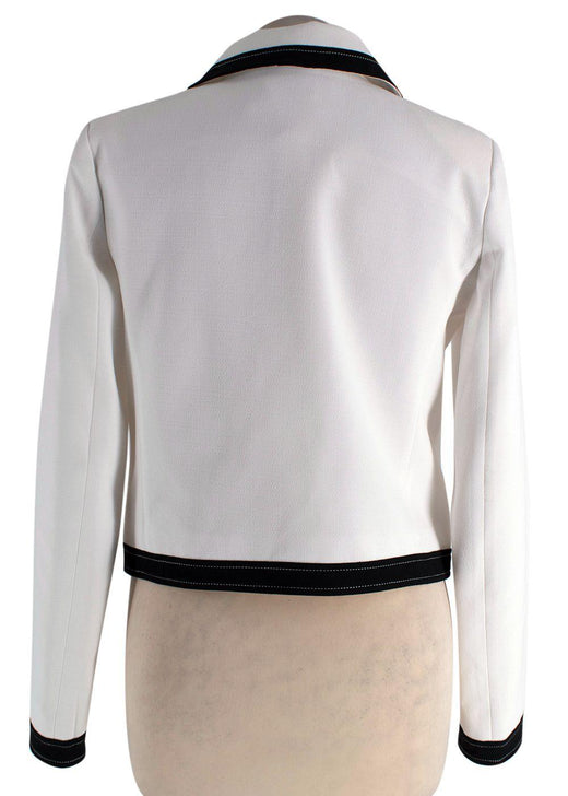 Claudie Pierlot White Contrast Trim Jacket