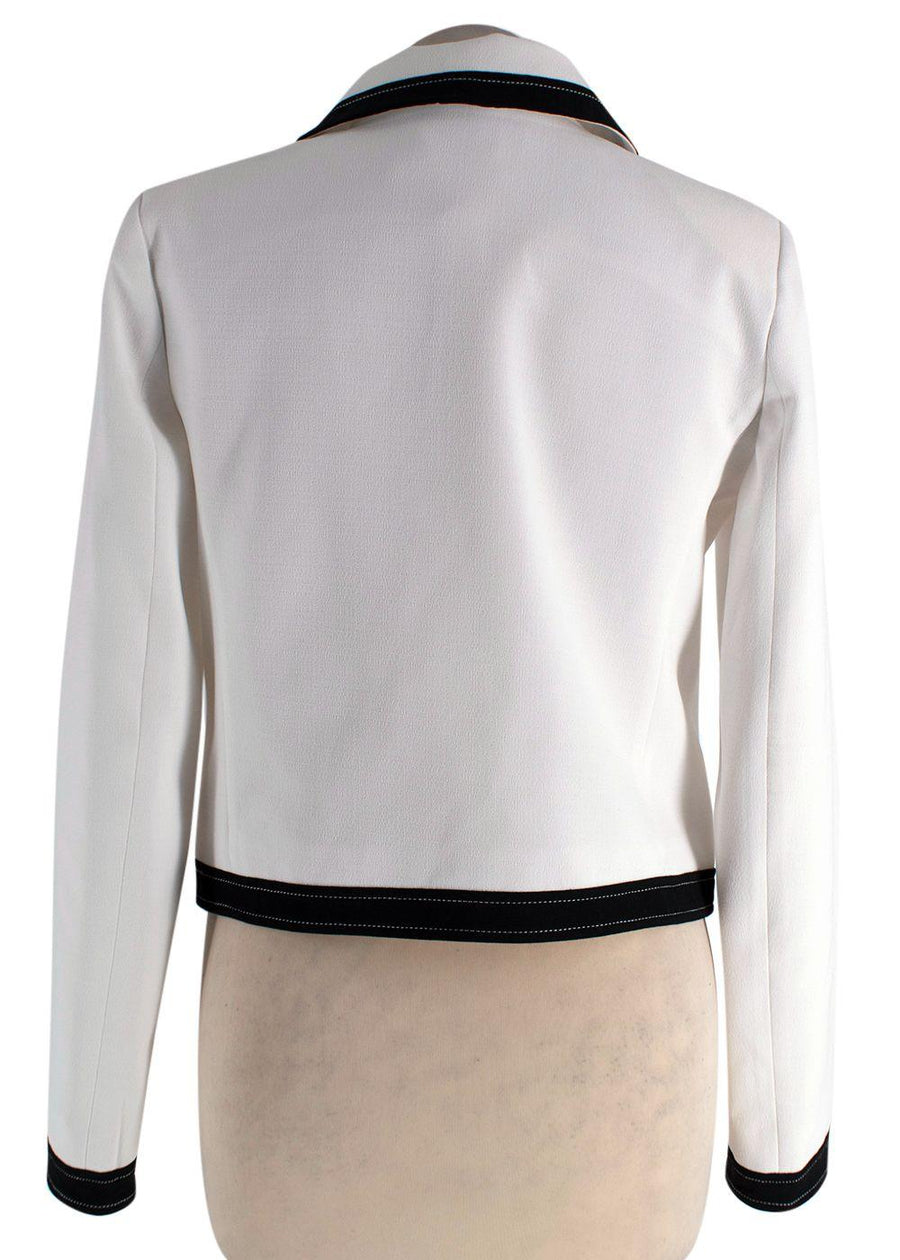 Claudie Pierlot White Contrast Trim Jacket