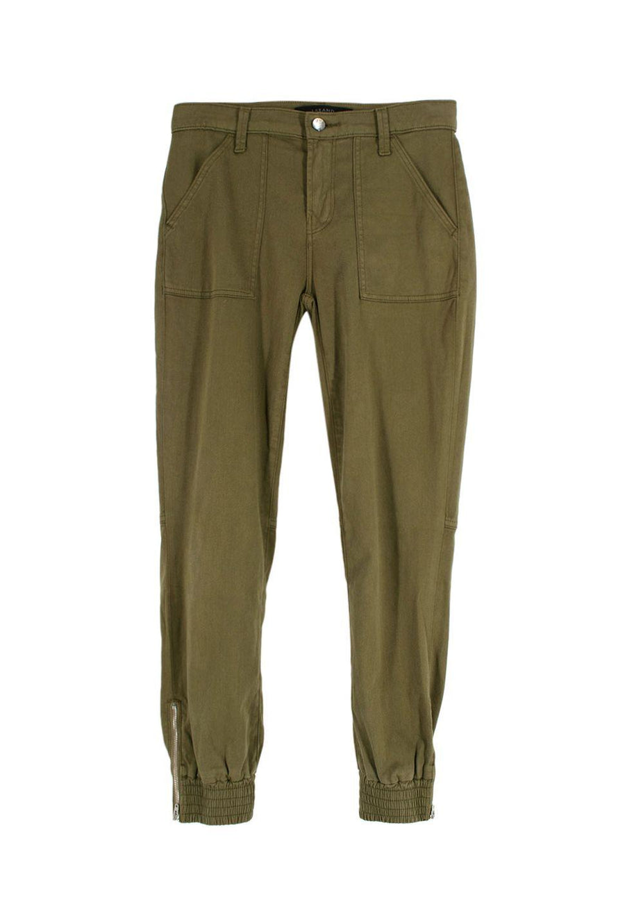 J Brand Khaki Arkin Ankle Zip Trousers