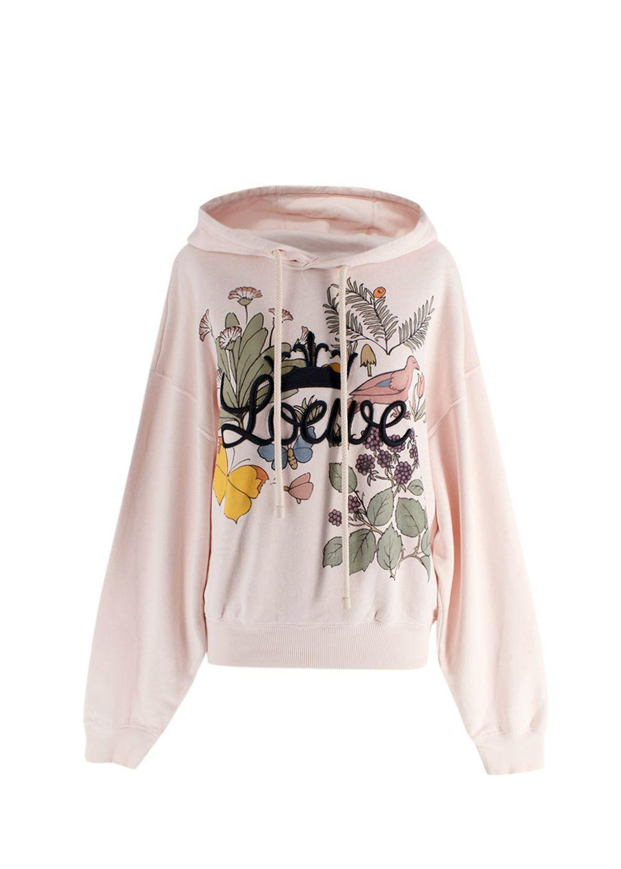 Loewe Pink Herbarium Embroidered Hoodie