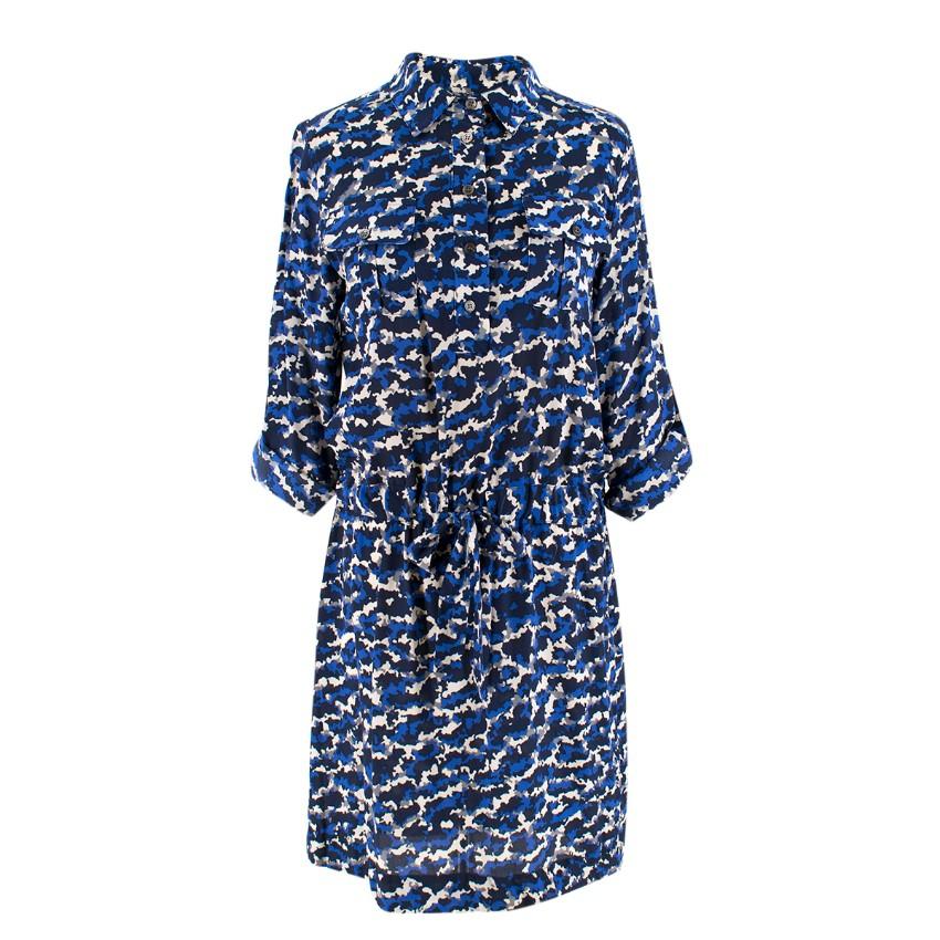 Max & Moi Camouflage Print Silk Short Dress