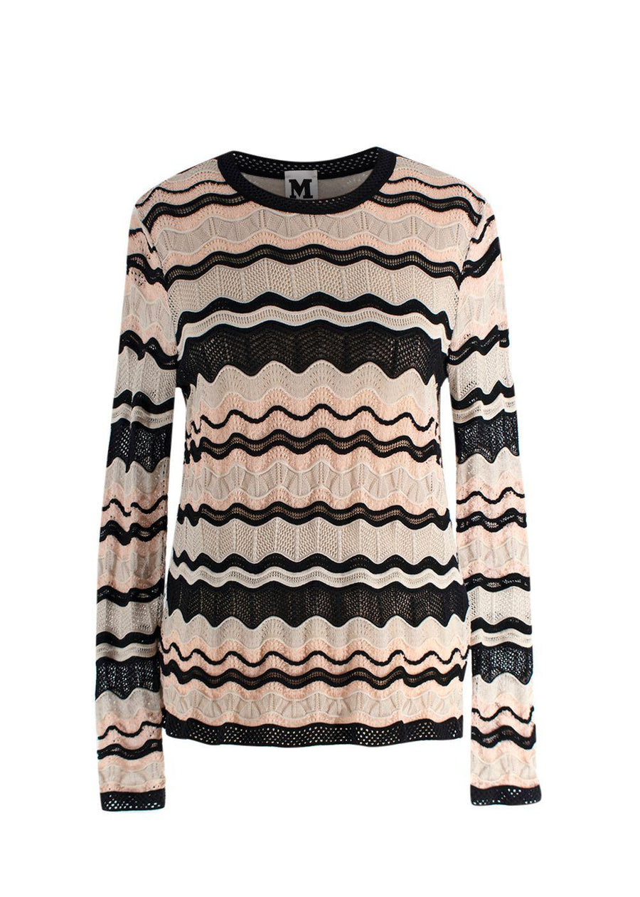 Missoni Pink Zig Zag Lightweight Knit Top