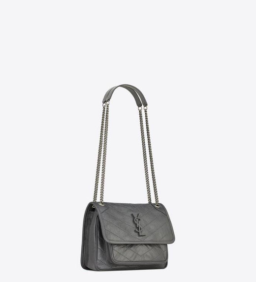 Saint Laurent Charcoal Grey Niki Crossbody Bag
