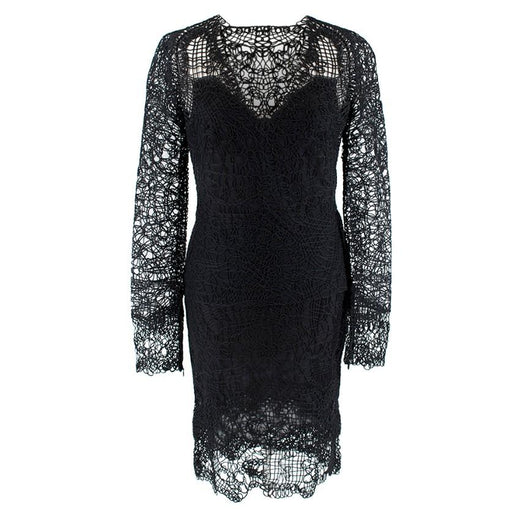 Tom Ford Black Crochet Top & Skirt