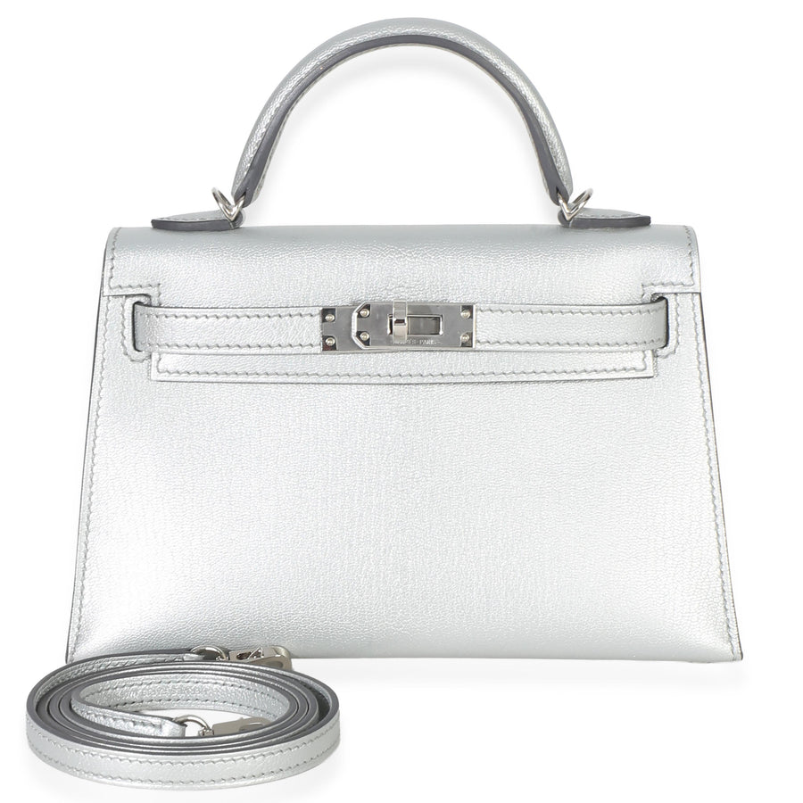 Hermès Chevre Chamkilight Sellier Mini Kelly II 20 PHW