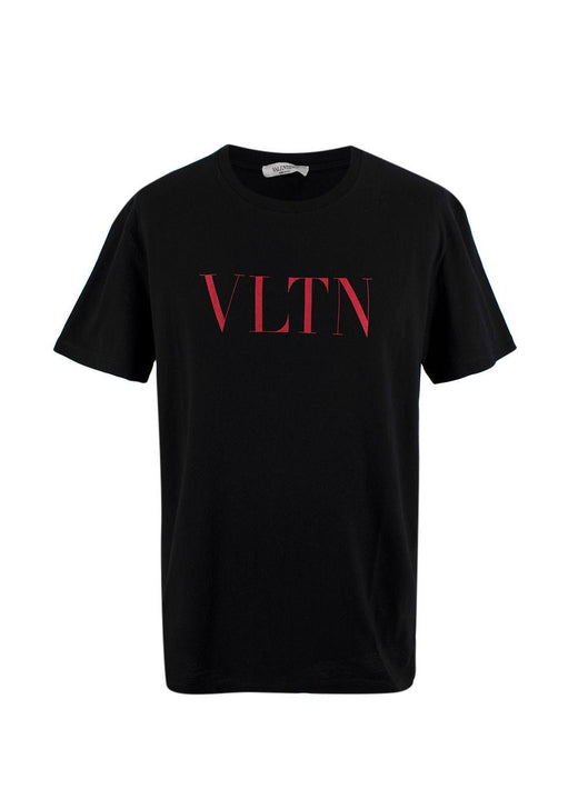 Valentino Black & Red VLTN Logo T-Shirt