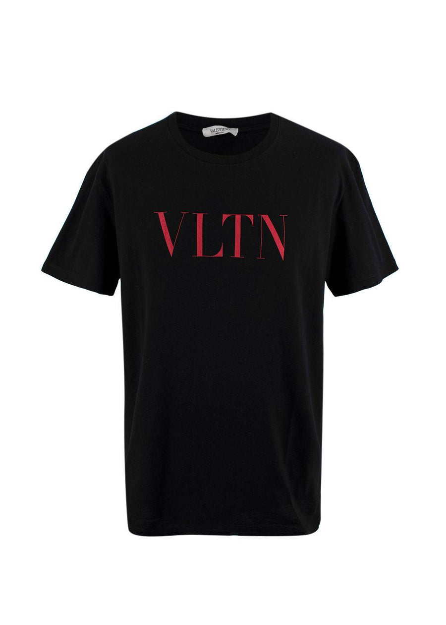 Valentino Black & Red VLTN Logo T-Shirt